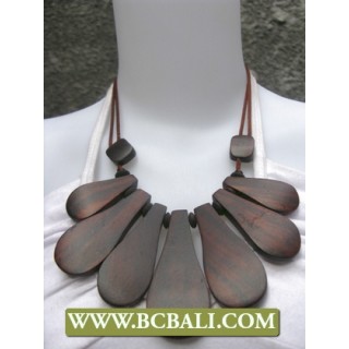 Natural Sono Woods String Necklace Fashion